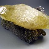 Calcita. Fletcher Mine, Missouri, Usa. 11x8 cm. Cristal de 9 cm (Autor: geoalfon)