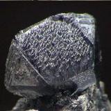 Wulfenite variety Chillagite (blue) xl. w/ Tennantite

Tsumeb Mine, Namibia

4 cm. x 3 cm. x 2 cm. specimen
12 mm. x 12 mm. x 8 mm. Crystal (Author: Val)