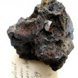 Anglesite crystal (1 cm) on limonite matrix from Friedrich mine, Wissen, Siegerland, Rhineland-Palatinate. Ex Salomon-Calvi collection. (Author: Andreas Gerstenberg)