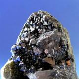 MAGNETITANueva Vizcaya Mine, Los Calvitos property, Burguillos del Cerro, Comarca Zafra-Río Bodión, Badajoz, Extremadura, Spain9x6,5cm. Cristal; 1,7cm. (Autor: DAni)