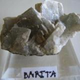 Barita con piritaLevel 9, pit No. 5, San Fernando Mine, El Cobre vein, Matacabras-Dehesa de las Yeguas, Bailén, Comarca Sierra Morena, Jaén, Andalusia, Spain (Autor: sergio145)