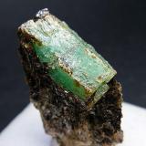 Berilo (variedad esmeralda)Emerald Deposit, A Franqueira, A Cañiza, Comarca Paradanta, Pontevedra, Galicia / Galiza, Spain3 cm x 1,5 cm (Autor: Juan Cabezas)