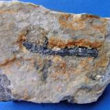 Antimonita con DolomitaSan Gabriel Mine, Cerro del Enebro, Mestanza, Comarca Valle de Alcudia, Ciudad Real, Castilla-La Mancha, SpainTamaño de la pieza 9x5,6x4,5 cm. (Autor: Nacho)