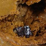 Cuprita<br />Minas El Valle-Boinás, El Valle, Begega, Belmonte de Miranda, Comarca Oviedo, Principado de Asturias (Asturias), España<br />Agrupación de cristales de 1 cm.<br /> (Autor: Echevarria)