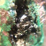 Gerhardtita<br />Mina Cuesta Alta, Cerro Minado, Huércal-Overa, Comarca Levante Almeriense, Almería, Andalucía, España<br />Cristales 3 mm.<br /> (Autor: Nieves)