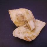 Gypsum pseudomorphs after glauberite. Camp Verde, Yavapai Co., Arizona. 7,5 x 7,5 cm. Main crystal measures 4 cm. on edge. Ex John R. Ydren collection. (Author: Antonio Alcaide)