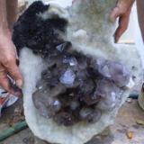 Large specimen of Quartz (amethyst/smoky) on Quartz matrix and with some manganese oxide
Diamond Hill Mine, Antreville, South Carolina
Mined by Jason in 2009
Photo: Jason

To lead the mineralogy of South Carolina I use this image of one spectacular Quartz published by Jason in http://www.mineral-forum.com/message-board/viewtopic.php?p=4884#4884
 
Thanks Jason! (Author: Jordi Fabre)