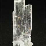 Bikitaite with Eosphorite
Foote Mine, Kings Mountain District, Cleveland County, North Carolina, USA
Mined about 1997
Former Silvane Collection
Specimen size: 2.5 × 1 × 0.3 cm.
Photo: Reference Specimens

Rear of the specimen (Author: Jordi Fabre)