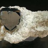 Bixbyite with Topaz
Thomas Range, Juab County, Utah, USA
Specimen size: 5.1 × 3.7 × 2.4 cm. Main crystal size: 1.2 × 1.1 cm.
Photo: Reference Specimens (Author: Jordi Fabre)