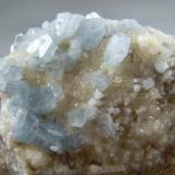 Celestite
Knobly Mountain, Mineral Co., West Virginia, USA
8.1cm x 5.4cm.
Close up (Author: Jordi Fabre)