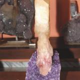Scepter of calcite based Amethyst, calcite is about 50/70 inches tall and approximately 10 cm across. Uruguay (Author: silvio steinhaus)