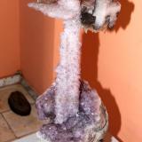 Amethyst stalactite of approximately 1 meter in height, covered by calcite with Amethyst, detail of tip of about 25 cm X 15 cm X 15 cm. Uruguay (Author: silvio steinhaus)