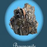 Bournonite, Yaogangxian Mine, Yizhang County, Chenzhou Prefecture, Hunan Province, China. 4 x 4 x 3 cm. (Author: Samuel)