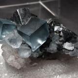 Fluorite with Galena
from Blanchard Mine, Bingham, New Mexico, USA.
size:4.5cm long
The colour of this picture was edited and it is close to the colour I see (Author: pro_duo)