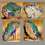 Malachite and Azurite on Skillogalee Dolomite, Burra Burra Mine, Burra, Mt Lofty Ranges, South Australia, Australia. 30 x 30 x 8 cm (Author: Samuel)