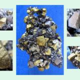 Chalcopyrite, Sphalerite, Galena and Quartz. Deveti Septemvri Mine, Mogila Deposit, Madan Ore Field, Sth Rhodope Mts, Smolyan Oblast, Bulgaria. 12 x 9 x 8 cm. (Author: Samuel)