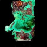 Copper alterated to malachite and cuprite xls. 6 cm aggregate from Mina mine, Marsberg, Sauerland, Westphalia. (Author: Andreas Gerstenberg)