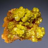 Pyromorphite - Bunker Hill Mine, 3.7 x 4.7 cm. (Author: crosstimber)