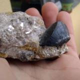 Casiterita, cristal 3 cm. Minas de Penouta, Viana do Bolo (Ourense) 2010 (Autor: usoz)