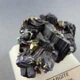Enargite and Pyrite
Leonard Mine,
Butte, Silver Bow Co.,
Montana
5.0cm x 3.3cm (Author: rweaver)