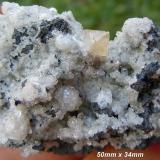 Kalahari manganese fields olmiite and calcite crystals on matrix-south africa.jpg (Author: Anton Potgieter)