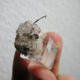 Wire silver in calcite (the wire on the right side measures 1 cm) from Teich Flacher vein, Himmelsfürst mine, Brand-Erbisdorf, Saxony. (Author: Andreas Gerstenberg)