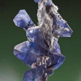 Benitoite
Benitoite Gem Mine, San Benito Co., California
Specimen size 5.8 x 2.2 cm. (Author: am mizunaka)