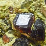 Granate Spessartina (Espesartina)
Trascastillo - Cártama - Málaga
Pieza de 16x10 cm. cristal mayor 0,7 cm.
Detalle de la pieza anterior (Autor: El Coleccionista)