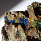 Azurita y MalaquitaLa Estrella Mine, Pardos, Comarca Señorío de Molina-Alto Tajo, Guadalajara, Castilla-La Mancha, Spain6 x 3 cm. (Autor: javier ruiz martin)