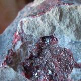 CinabrioMina El Entredicho, Almadenejos, Comarca Valle de Alcudia, Ciudad Real, Castilla-La Mancha, España4 x 3 cm. (Autor: javier ruiz martin)