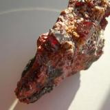 CinabrioMina El Entredicho, Almadenejos, Comarca Valle de Alcudia, Ciudad Real, Castilla-La Mancha, España0,4 cm. los cristales (Autor: javier ruiz martin)