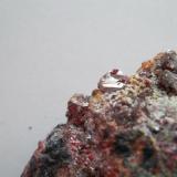 CinabrioMina El Entredicho, Almadenejos, Comarca Valle de Alcudia, Ciudad Real, Castilla-La Mancha, España0,4 cm. los cristales (Autor: javier ruiz martin)