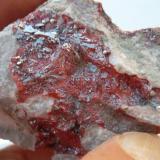 CinabrioMina El Entredicho, Almadenejos, Comarca Valle de Alcudia, Ciudad Real, Castilla-La Mancha, España6 x 4 cm. (Autor: javier ruiz martin)