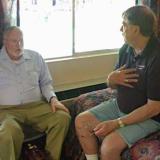 Bill Pinch who owns one of the best, if not the best, worldwide collection of rare species, having a peaceful chat with John White in Tucson 2009 (Author: Pinch Bill)