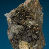 Brunogeierite xls with Stottite and Zn Siderite xls. Structure type - xls used from this specimen.
Tsumeb, Namibia
Size: Cabinet

Specimen: William Pinch Collection
Photo: Jeff Scovil & The RRUFF Project (Author: Pinch Bill)