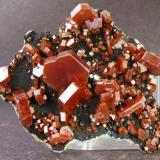 Vanadinite
Mibladene, Upper Moulouya lead district, Midelt, Khénifra Province, Meknès-Tafilalet Region, Morocco
30 mm (Max dimension) (Author: nurbo)