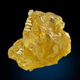Beryl var. Heliodor
Virgem da Lapa, Jequitinhonha valley, Minas Gerais, Brazil
3.0 x 2.5 x 2.4 cm (thumbnail)
Neat gemmy yellow naturally etched floater crystal of heliodor (Author: Leon56)