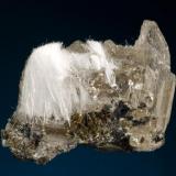 Fleischerite xls with Cerussite
Tsumeb, Namibia
Size: 1.6 cm wide
Part of type

Specimen: William Pinch Collection
Photo: Jeff Scovil & The RRUFF Project (Author: Pinch Bill)