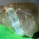 Beryl variety aquamarine & Smoky quartz
Haramosh Mts., Skardu District, Baltistan, Northern Areas, Pakistan
Specimen size: 6,5 cm x 5,5 cm x 4cm (Author: Leon56)