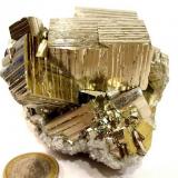 Pirita con Cuarzo
Mina Huanzala, Huallanca, Dos de Mayo, Huánuco, Perú
Cubo más grande 3,5 x 3,5 cm. (Autor: javier ruiz martin)