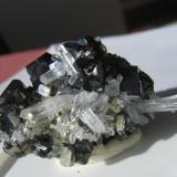 Sphalerite, pyrite &amp; quartz
Alimon Mine, Huaron Mining District, San Jose de Huayllay, Cerro de Pasco, Pasco, Peru
6.5 x 4.5 x 4.0 cm.
Beautiful Specimen (Author: Leon56)