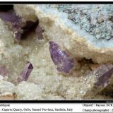 Quartz Amethyst
Capurru Quarry, Osilo, Sassari, Sardinia, Italy
fov 25 mm (Author: ploum)