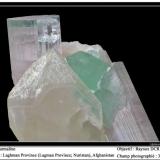 Elbaite on Quartz
Laghman, Afghanistan
fov 35 mm (Author: ploum)