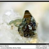 Anatase and chlorite
Col de la Madeleine, Savoie, France
fov 1 mm (Author: ploum)