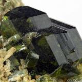 Epidote
Laghi Verdi, Balme, Ala Valley, Lanzo Valley, sesia-Lanzo zone, Torino Province, Piedmont, Italy
12.74 mm group of green-dark Epidote crystals (Author: Matteo_Chinellato)