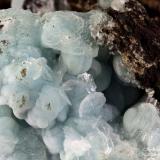 Hemimorphite
Zorzone Mine, Vedra Valley, Oltre il Colle, Brembana Valley, Bergamo Province, Lombardy, Italy
32.76 mm area with blue Hemimorphite crystals (Author: Matteo_Chinellato)