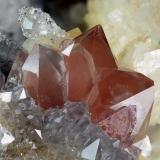 Quartz var. red
Alpe di Campogrosso, Recoaro Terme, Vicenza Province, Veneto, Italy
Rarest 10.99 mm red-orange group of Quartz crystals (Author: Matteo_Chinellato)