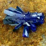 Linarite
Monte Trisa Mines, Mercanti Valley, Torrebelvicino, Vicenza Province, Veneto, Italy
1.86 mm group of blue-dark Linarite crystals (Author: Matteo_Chinellato)