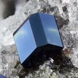Andradite var. Melanite
Montenero quarry, Onano, Viterbo Province, Latium, Italy
1.06 mm blue Melanite tabular crystal (Author: Matteo_Chinellato)