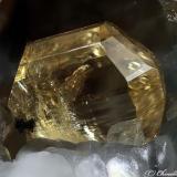 Humite
Monte Somma, Somma-Vesuvius Complex, Naples Province, Campania, Italy
1.9 mm orangle-pale Humite crystal (Author: Matteo_Chinellato)